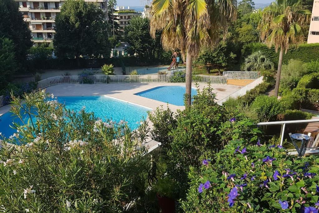 Appartement Vue Mer Sur Les Hauteurs De นีซ ภายนอก รูปภาพ